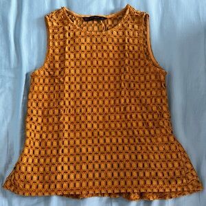 Women's Sleeveless Gold Top